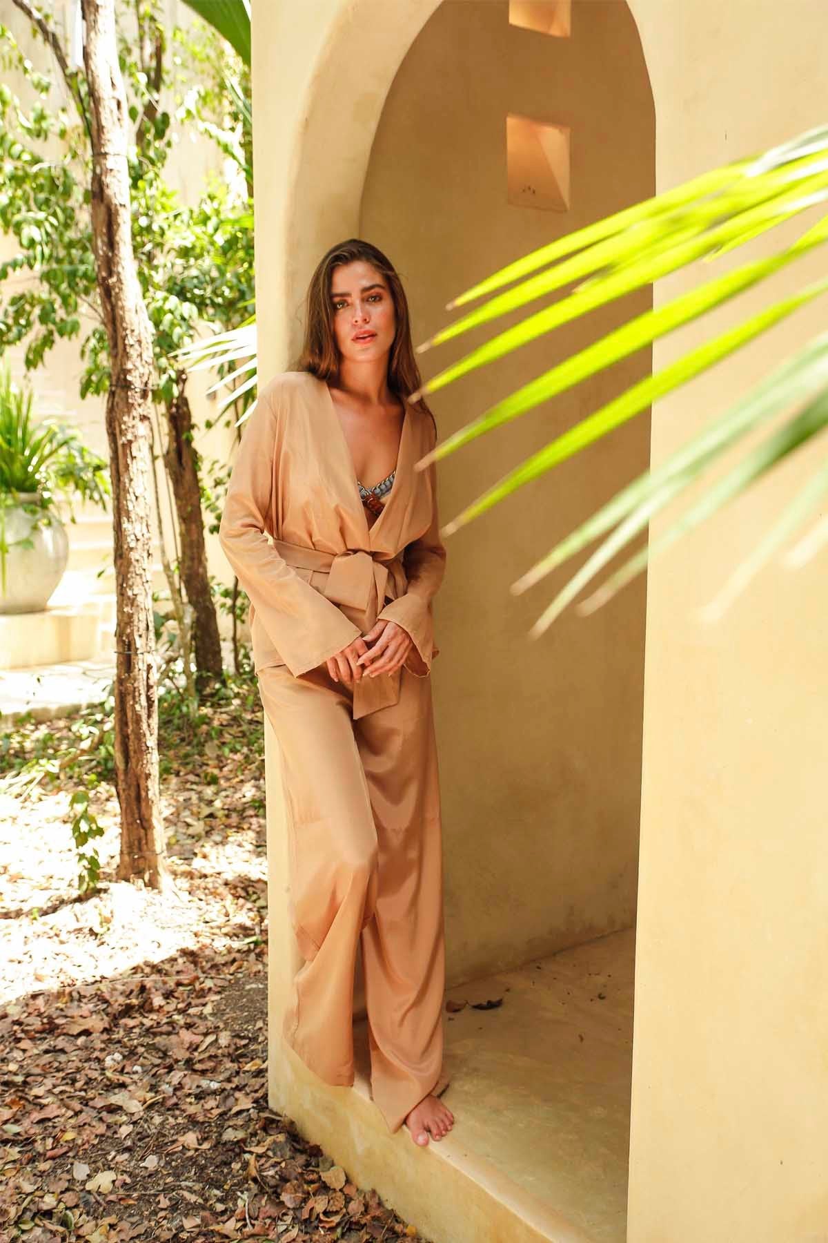 Cappuccino Hosen- und Oberteil-Set