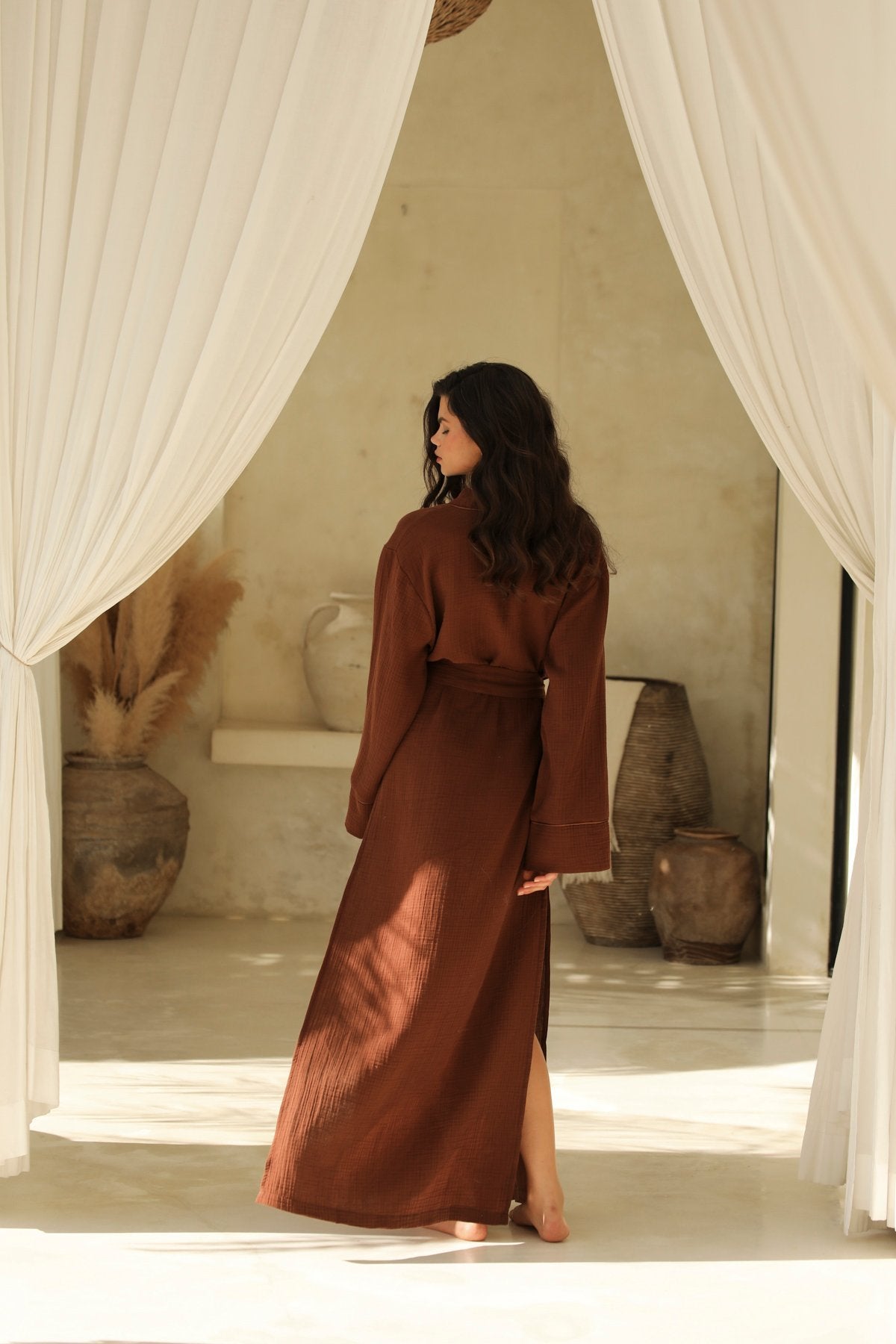 Helen Brun Uzun Kimono Sabahlık