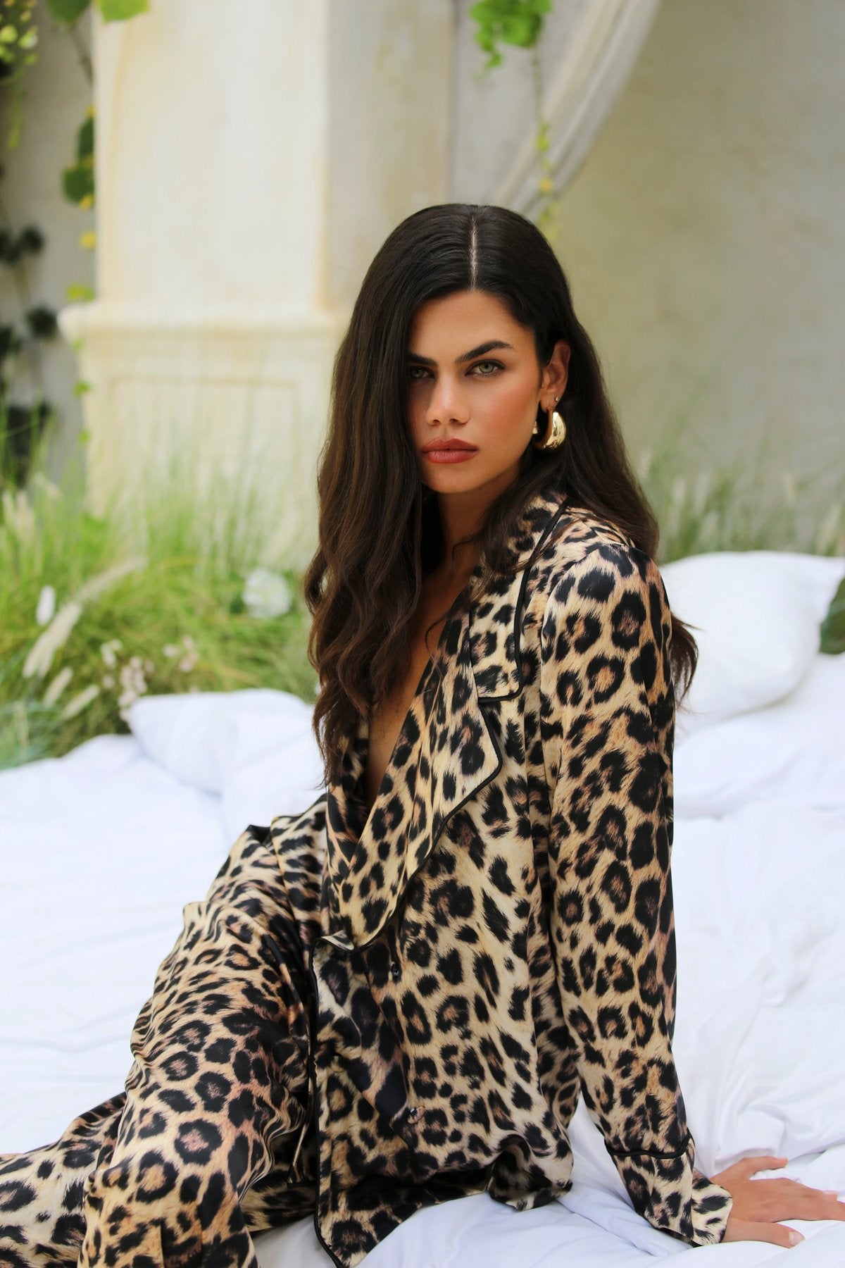 Leopard Print Pants Suit