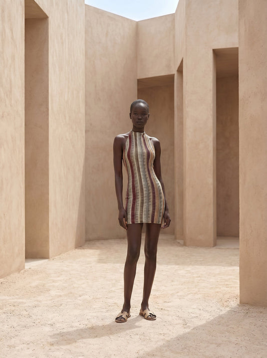 MERZOUGA HALTER NECK MINI DRESS