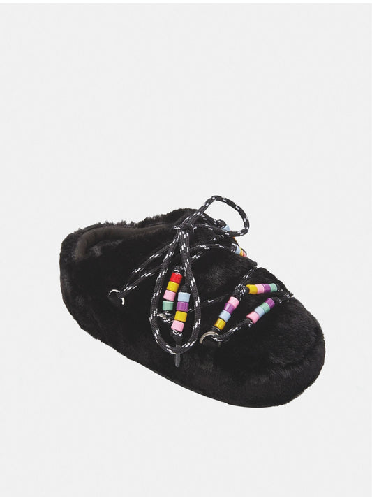 MULE SCHWARZE KUNSTFELLPERLEN