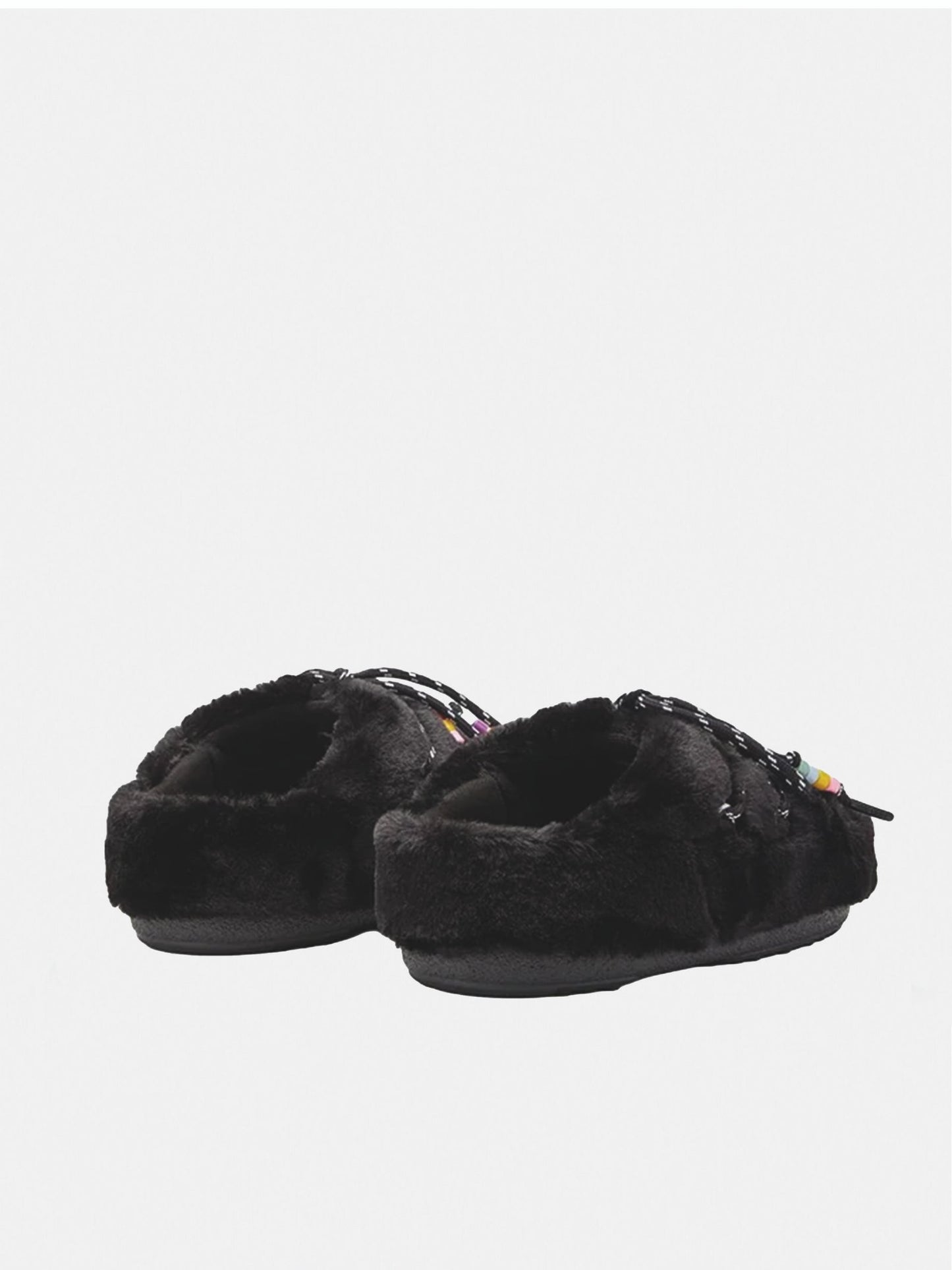 MULE BLACK FAUX FUR BEADS