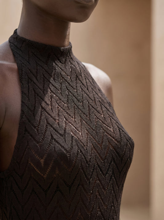 PETRA HALTER-NECK SHORT DRESS