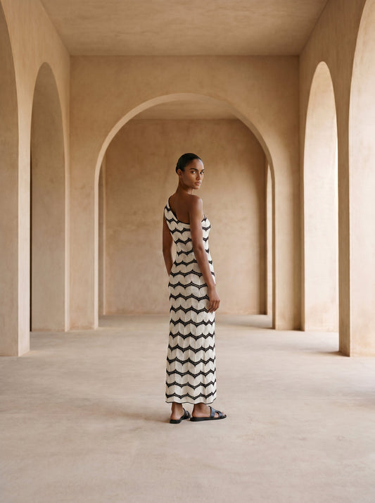 BYBLOS ONE-SHOULDER LONG DRESS