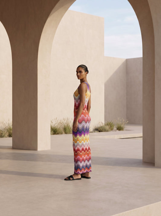 GIZA ONE-SHOULDER LONG DRESS