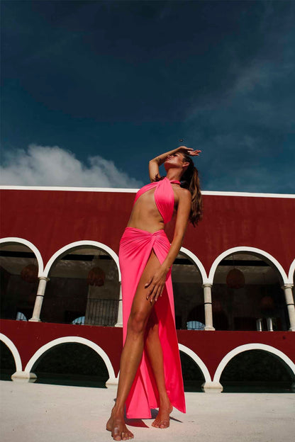No Limit Pink Skirt and Shawl Set