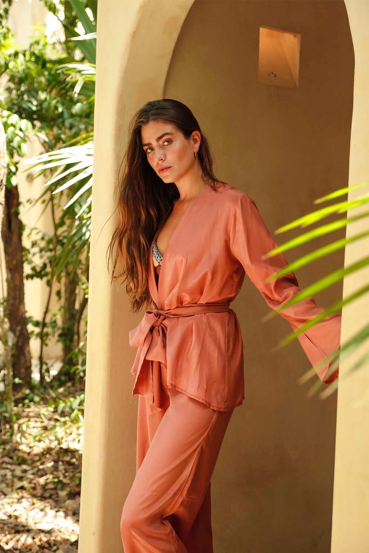 Dark Salmon Pantolon & Üst Takım