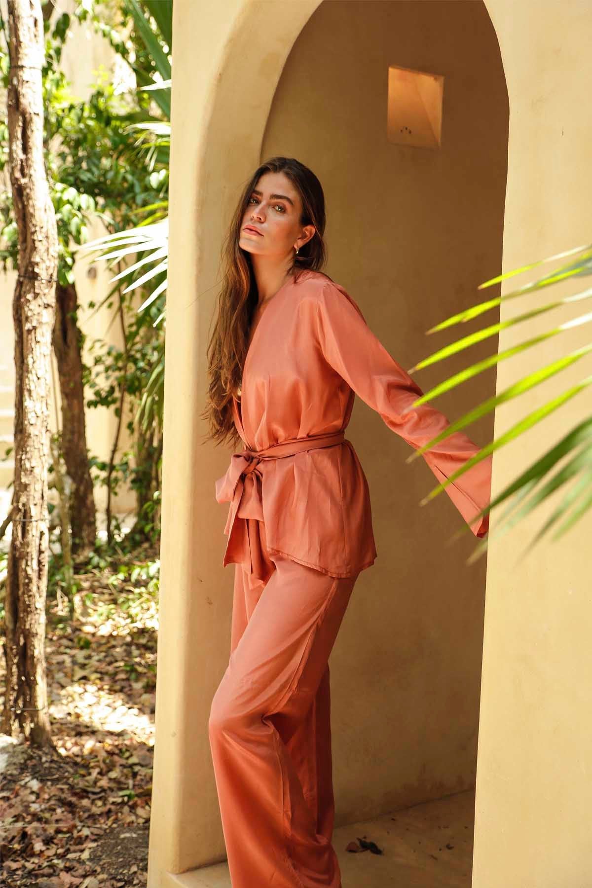 Dark Salmon Pantolon & Üst Takım