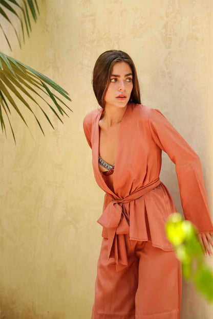 Dark Salmon Pantolon & Üst Takım