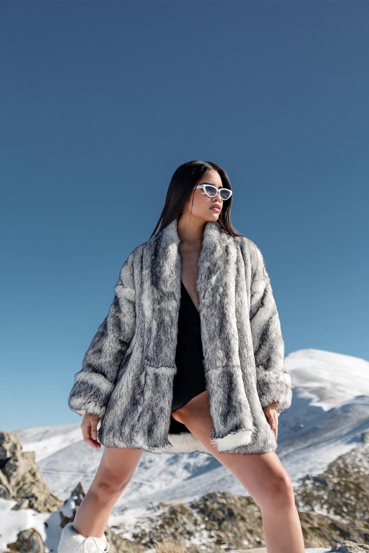 Noctis Kunstpelzmantel