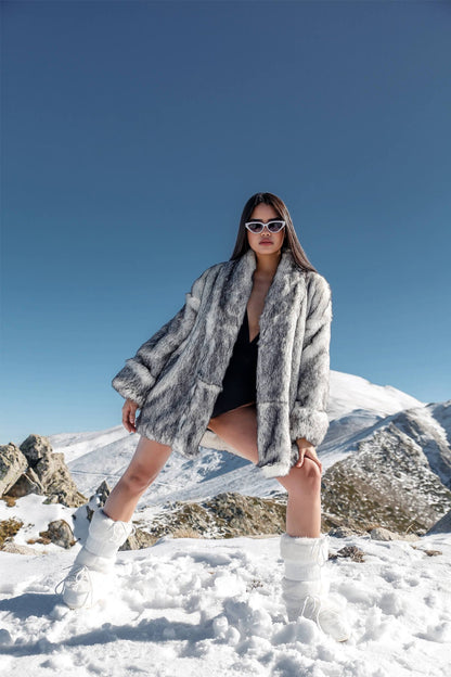 Noctis Kunstpelzmantel