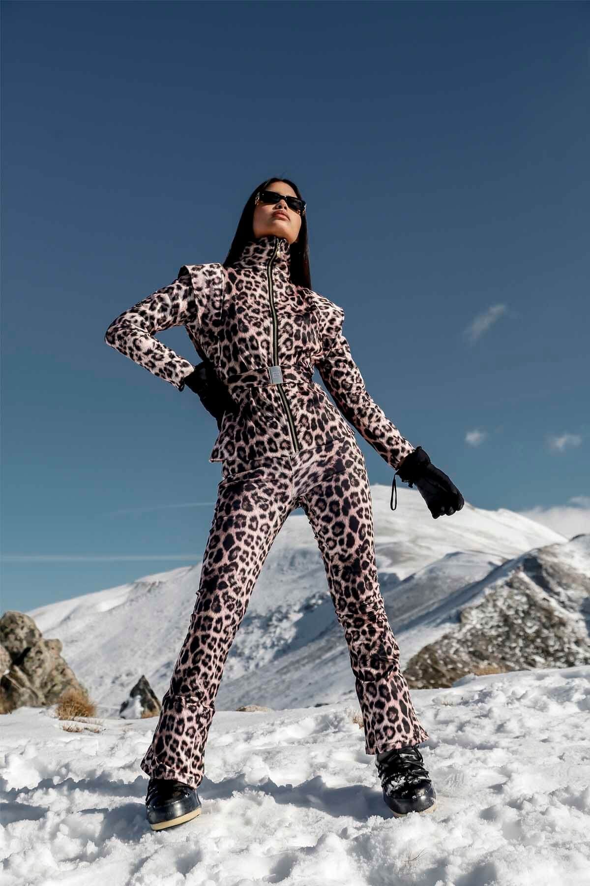 Leopardess Ski Jacket &amp; Pants Set