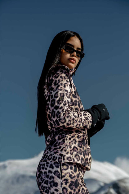 Leoparden-Skijacke