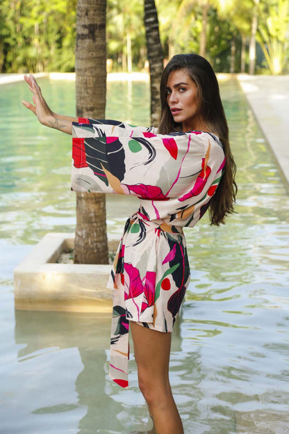 Cappuccino Kimono & Pants Set