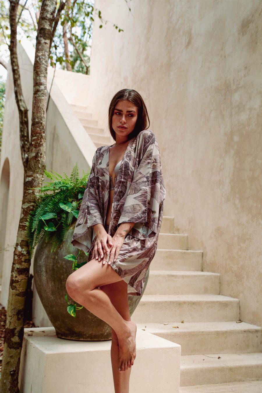 Cappuccino Kimono & Pants Set
