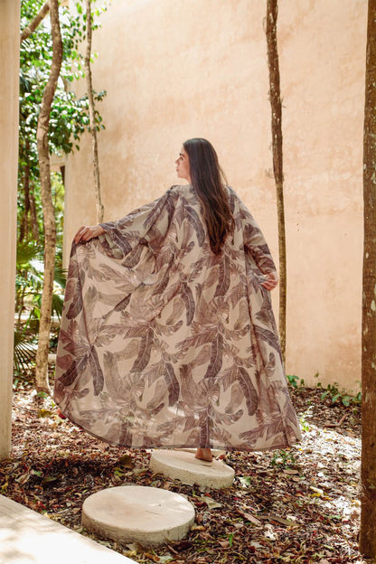 Cappuccino Kimono & Hosenanzug