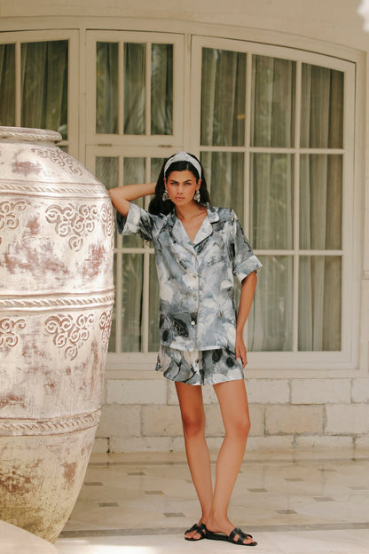 Rose Sombre Shorts Set
