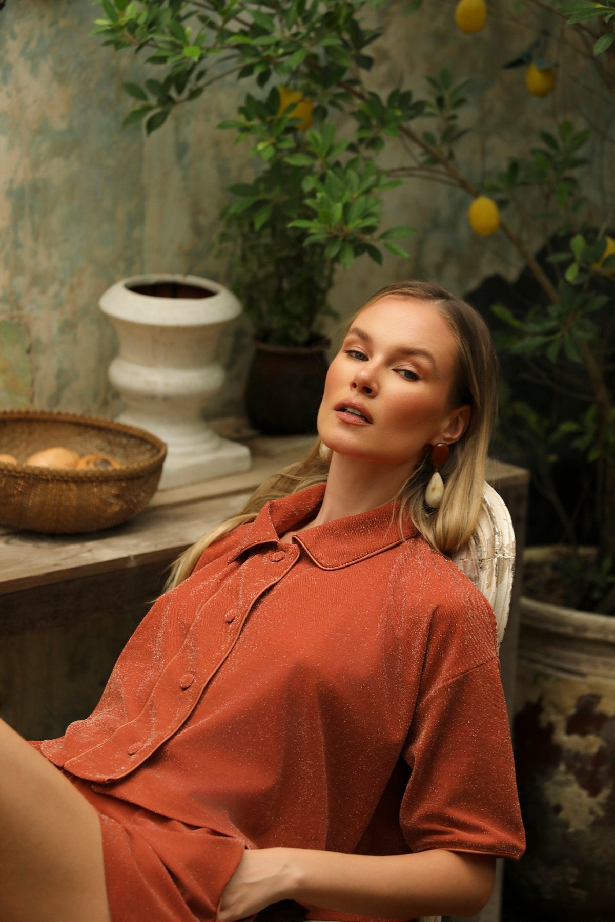 Argente Orange Crop Top