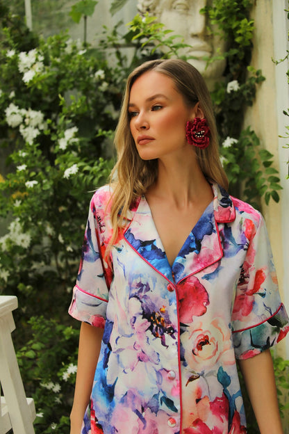Rosalie Short-Sleeve Shirt Top