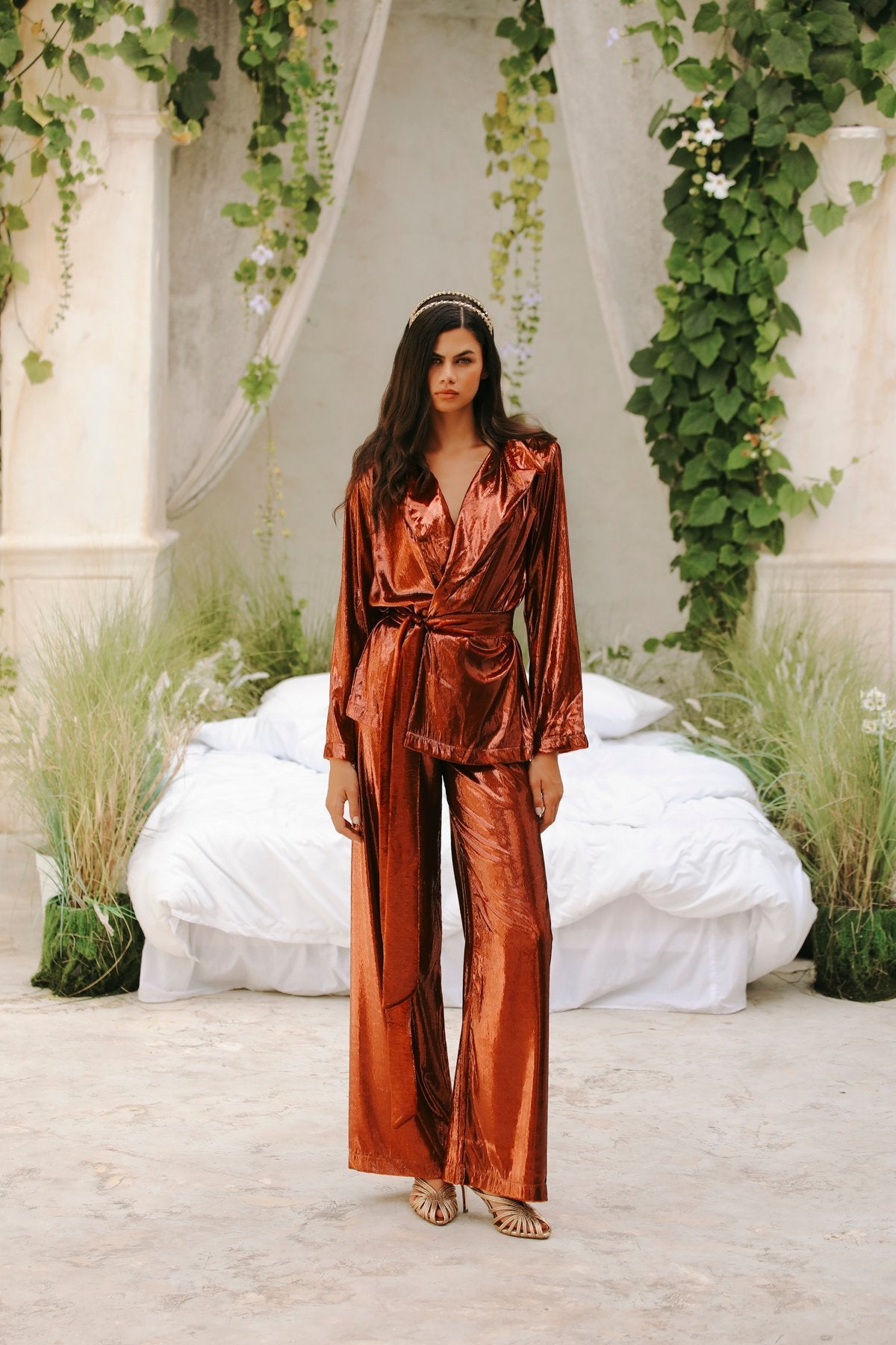 Velours Cuivre Trouser Suit