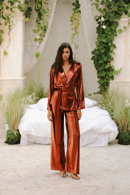 Velours Cuivre Trouser Suit