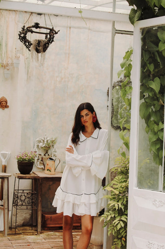Volant Blanc Dress