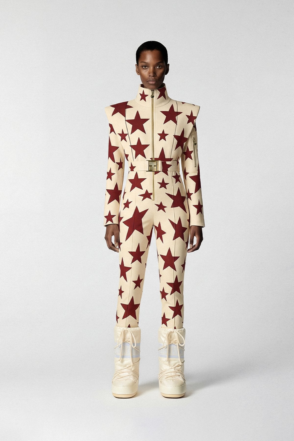 Les Deux Alpes Creme Skioverall – Im Stiefel