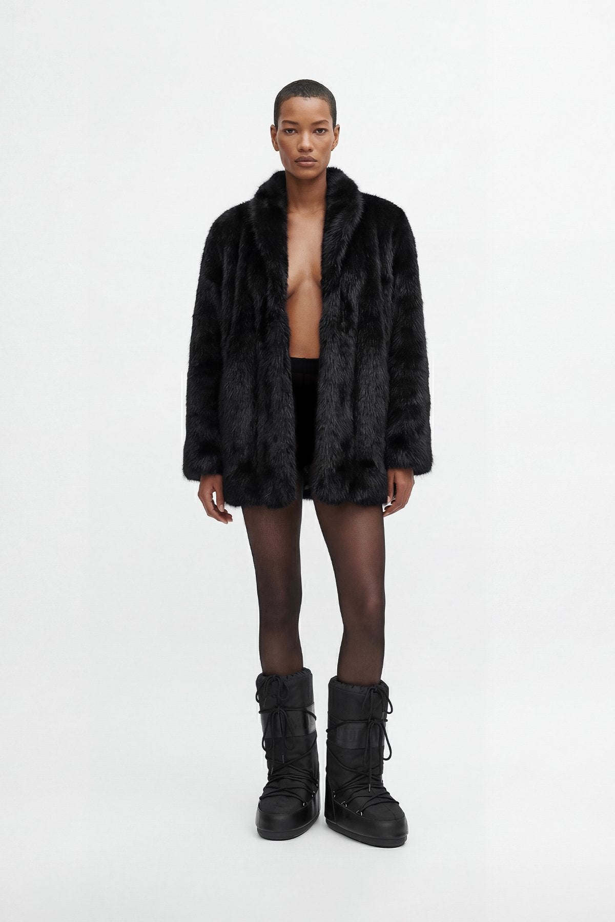 Noir 84 Faux Fox Fur