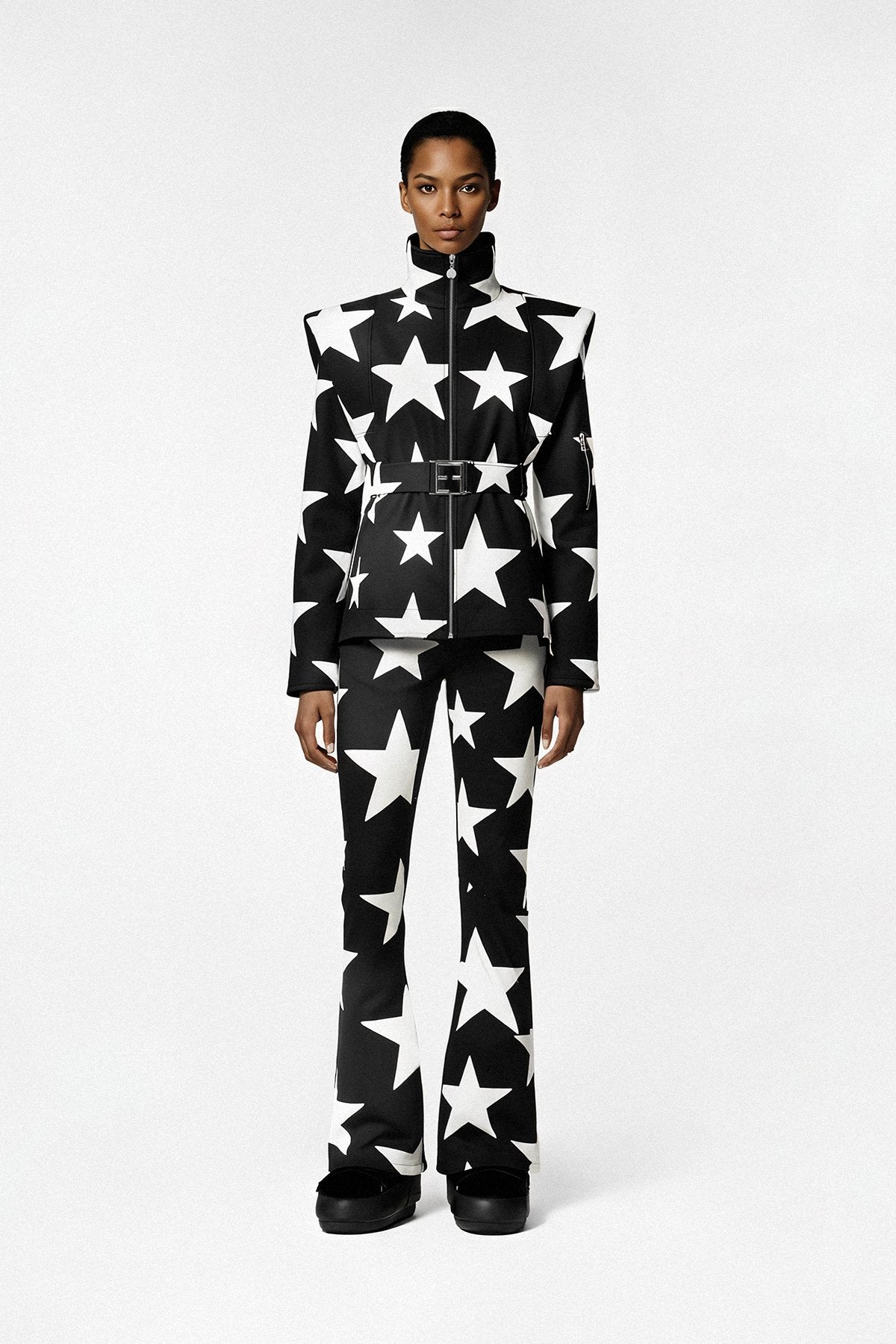 Les Deux Alpes-Noir Kayak Mont & Pantolon Takım