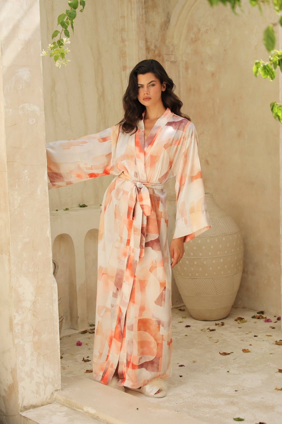 Lumiere Long Kimono Robe