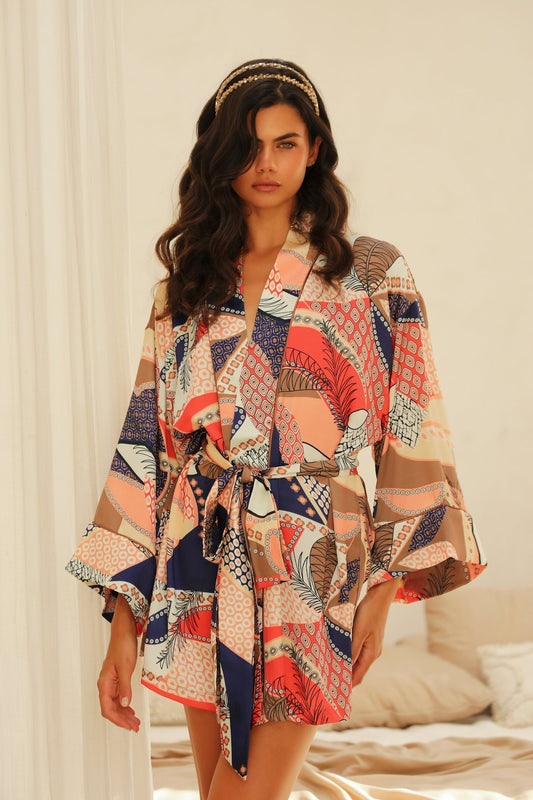 Minuit Kısa Kimono Sabahlık