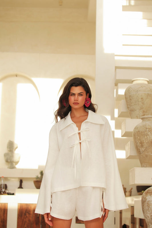 Ruban Blanc Şort Takım