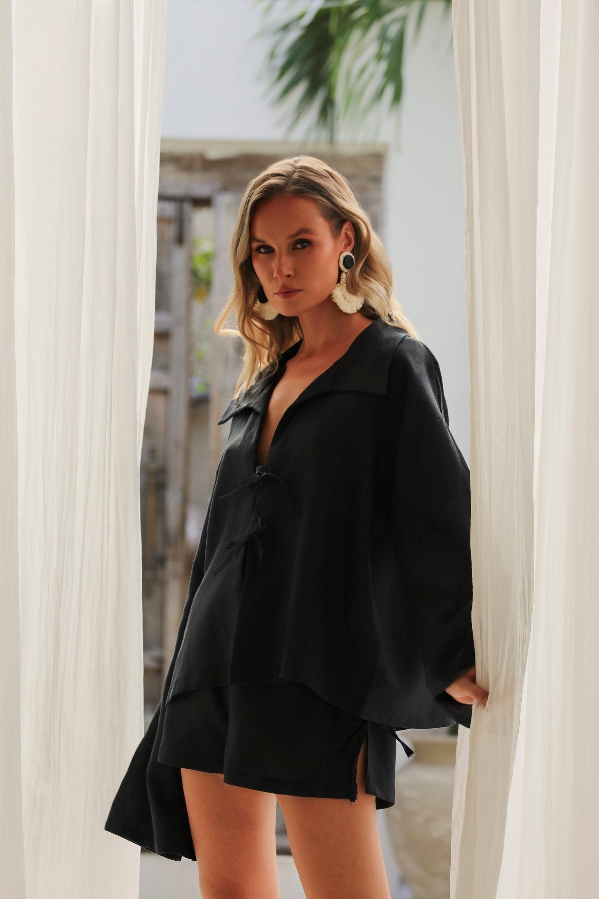 Ruban Noir Shorts Set