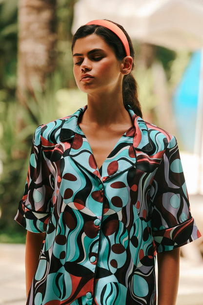 Vivienne Short-Sleeved Shirt Top