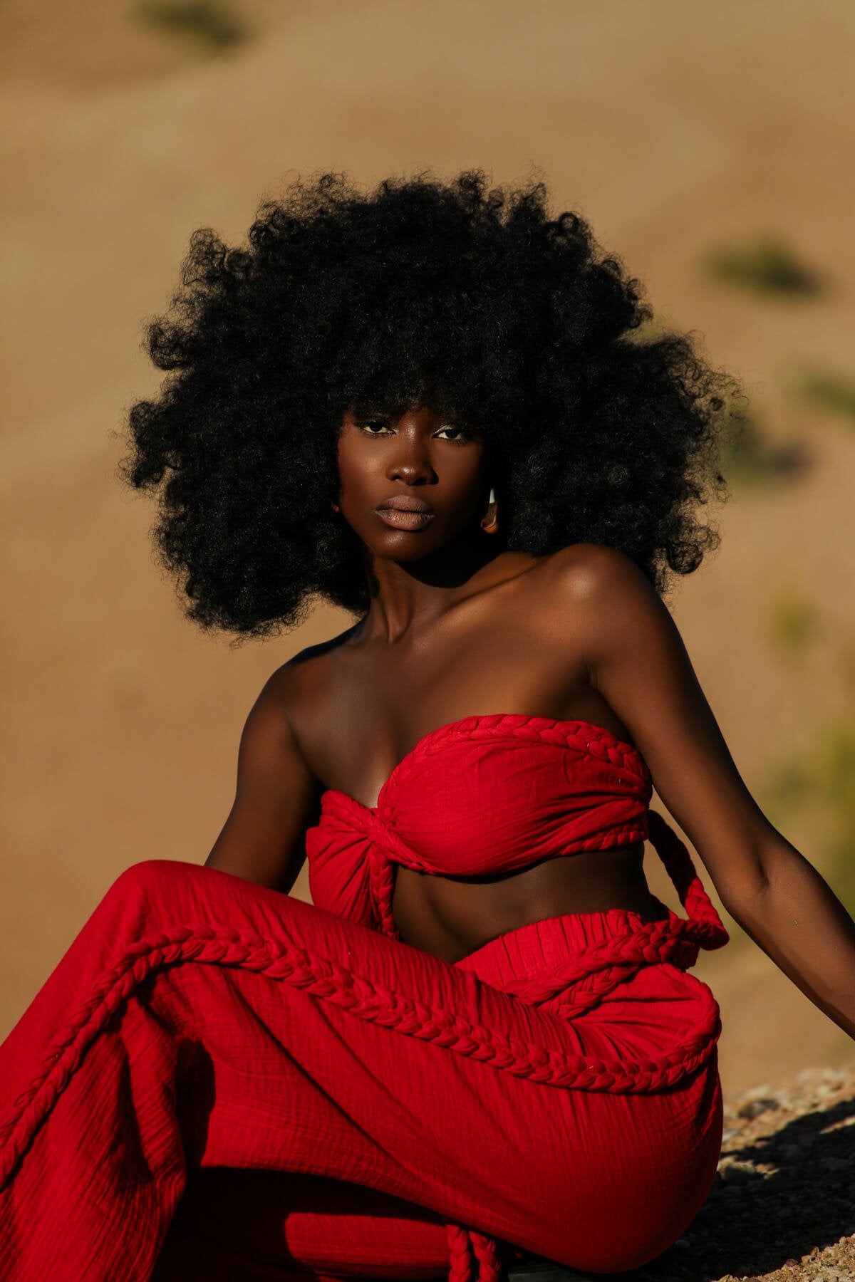 Helen Red Bustier Set