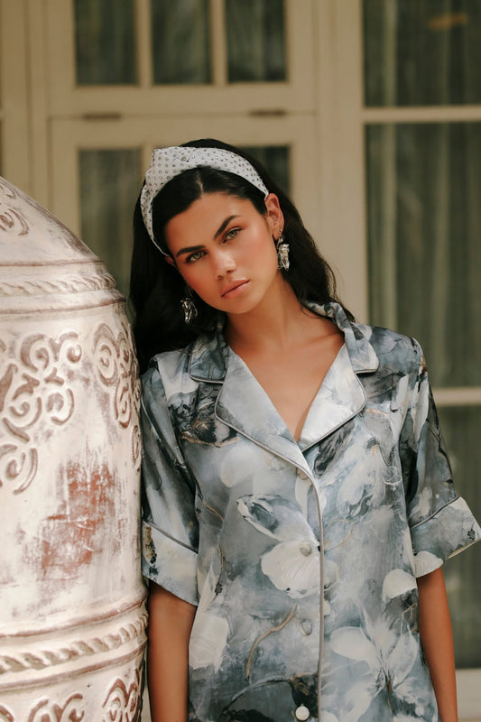 Rose Sombre Short-Sleeve Shirt Top