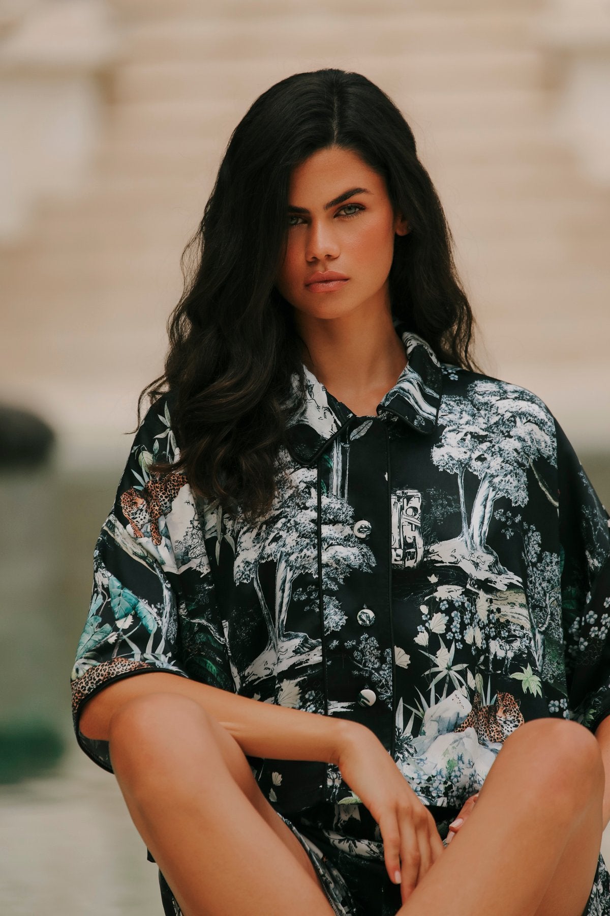 Lionne Noir Crop Top
