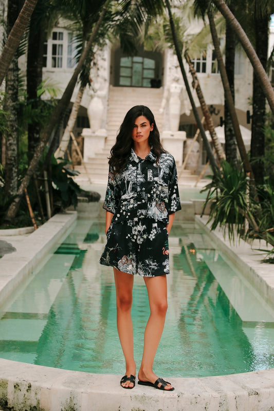 Lionne Noir Shorts Set