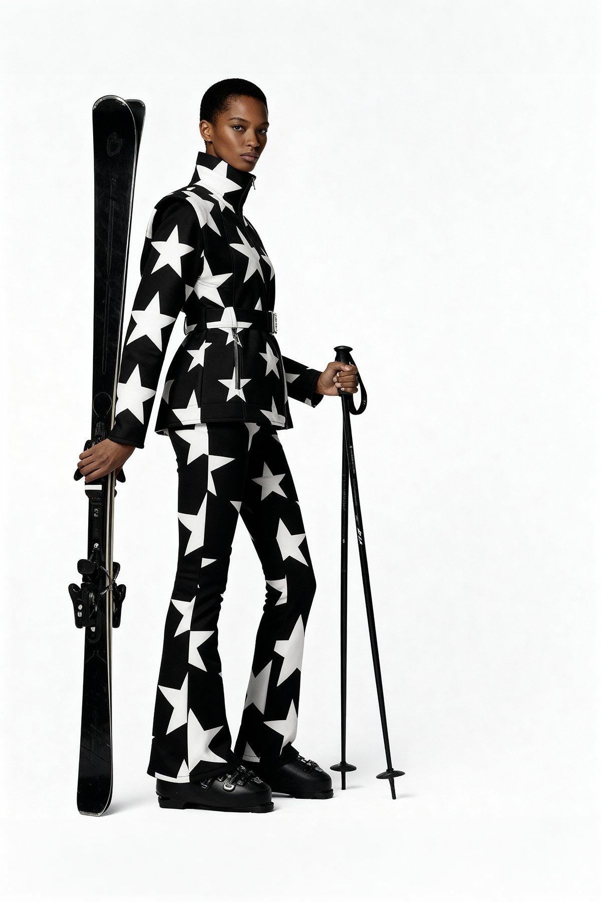 Les Deux Alpes-Noir Ski Jacket &amp; Pants Set