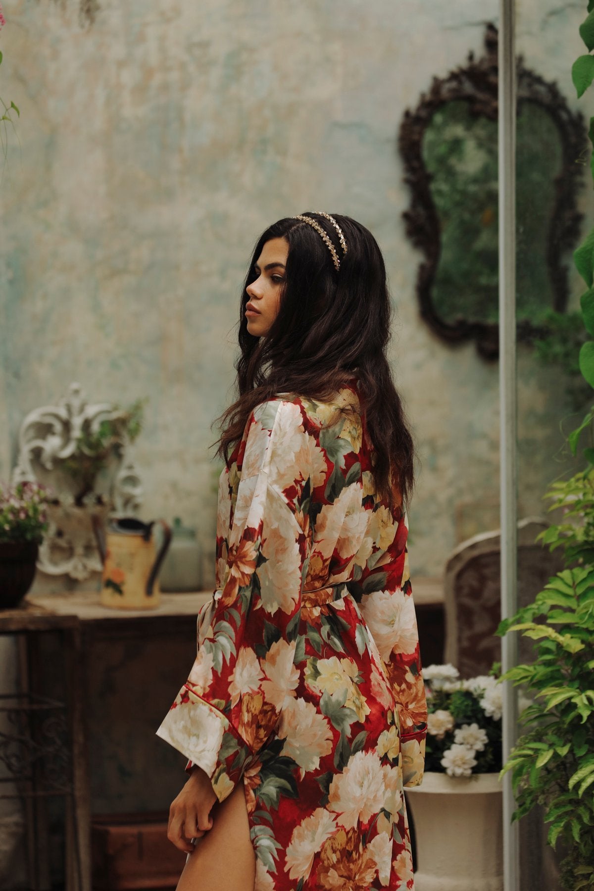 Jardin Secret Long Kimono Robe