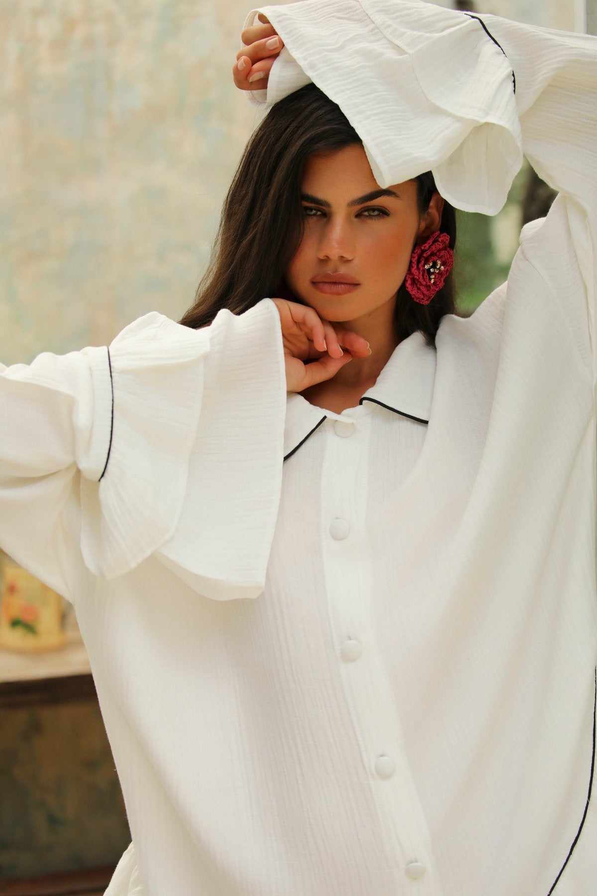 Volant Blanc Dress