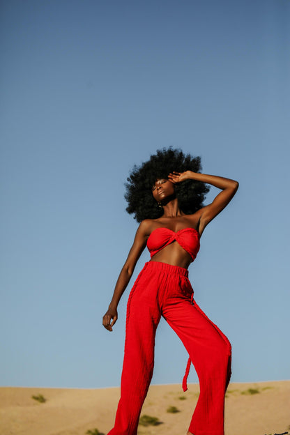 Helen Red Bustier Set