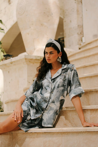 Rose Sombre Short-Sleeve Shirt Top