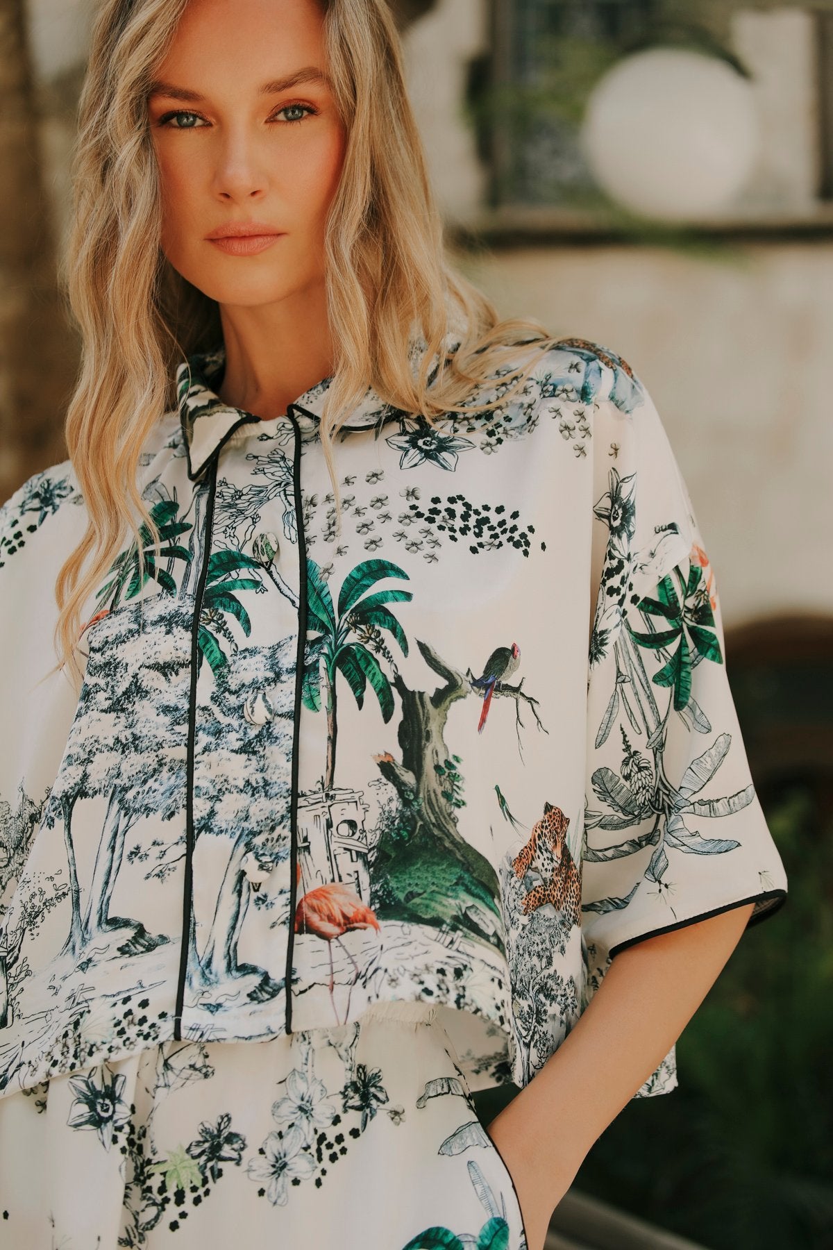Lionne Creme Crop Top