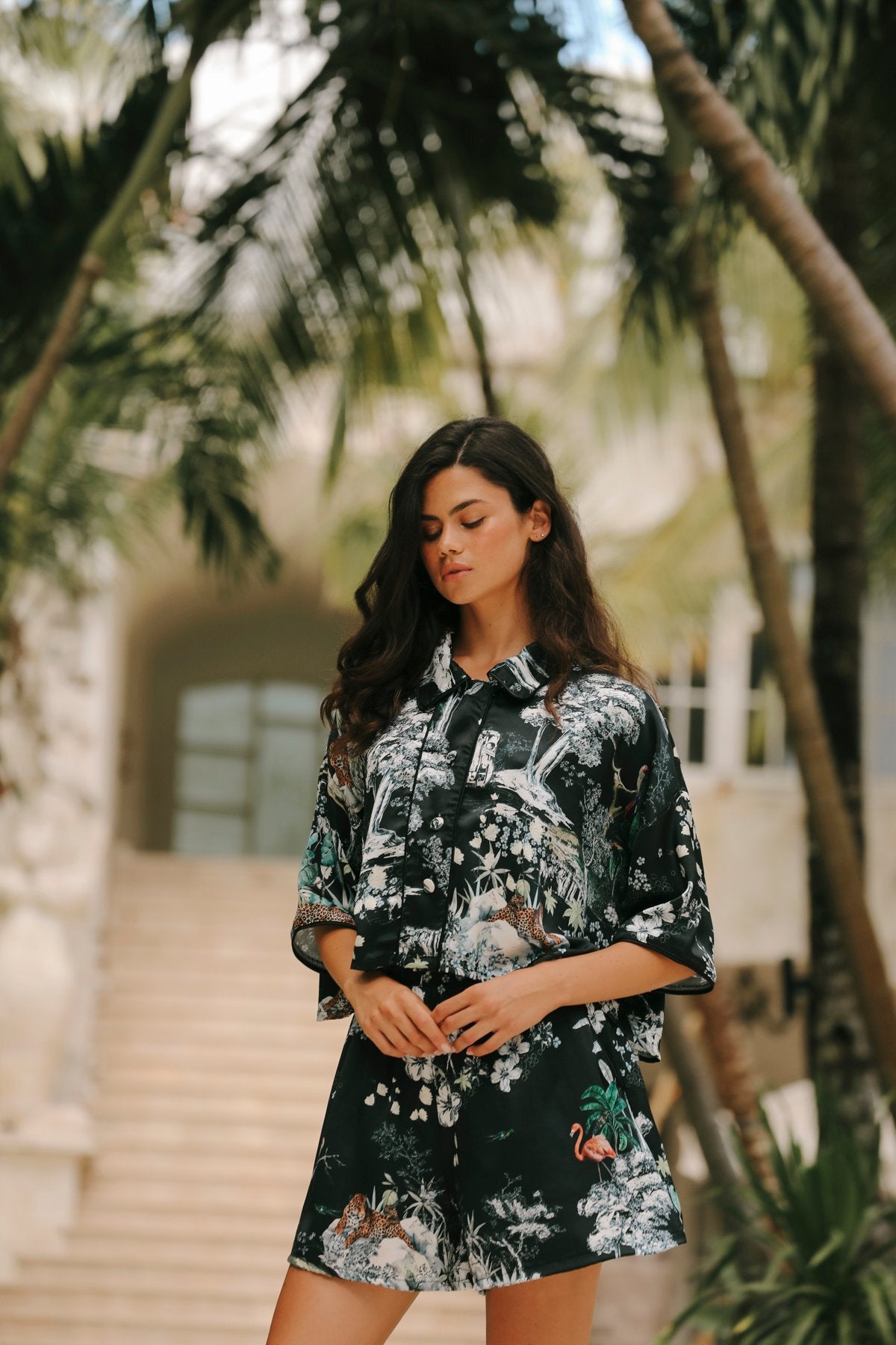 Lionne Noir Shorts Set