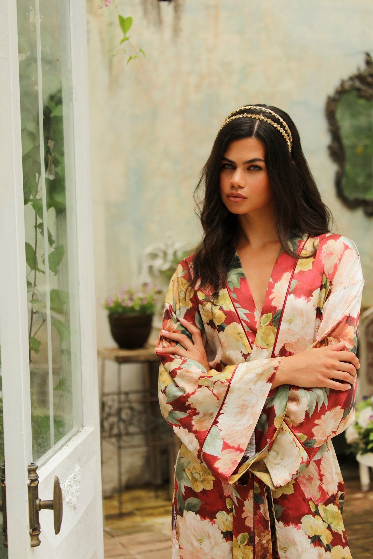 Jardin Secret Long Kimono Robe