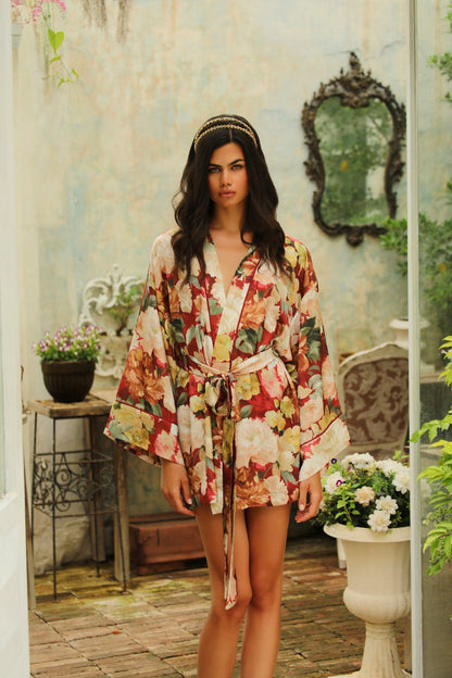 Jardin Secret Short Kimono Robe