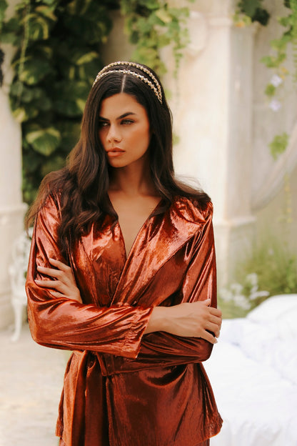 Velours Cuivre Trouser Suit