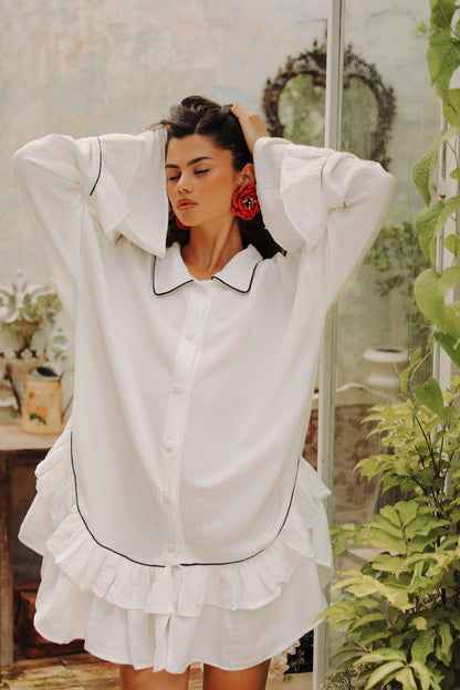 Volant Blanc Dress