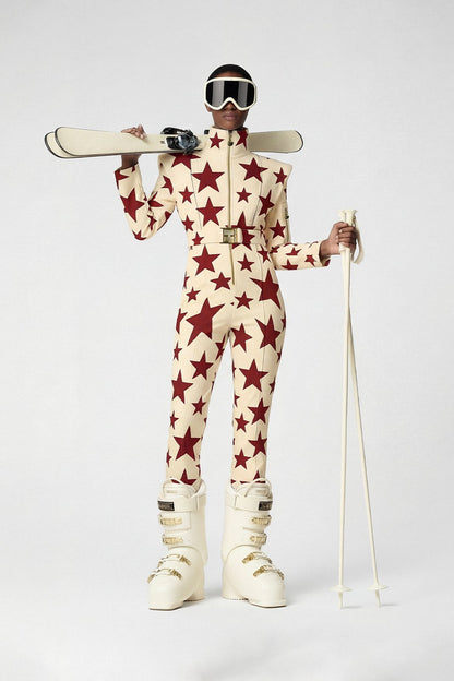 Les Deux Alpes Creme Skioverall – Im Stiefel